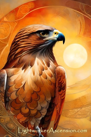 WooCard_hawkA Image of Lightworker Ascension Hawk Spirit Animal. This Power Animal helps you know it is time to pay careful attention, see answers in signs and symbols, messages are coming. If you saw Hawk and didn't get messages, or if you need a message, ask to see the signs and symbols again, and in different forms. Lightworkers can build a relationship with Hawk to be their reliable spirit messenger.
